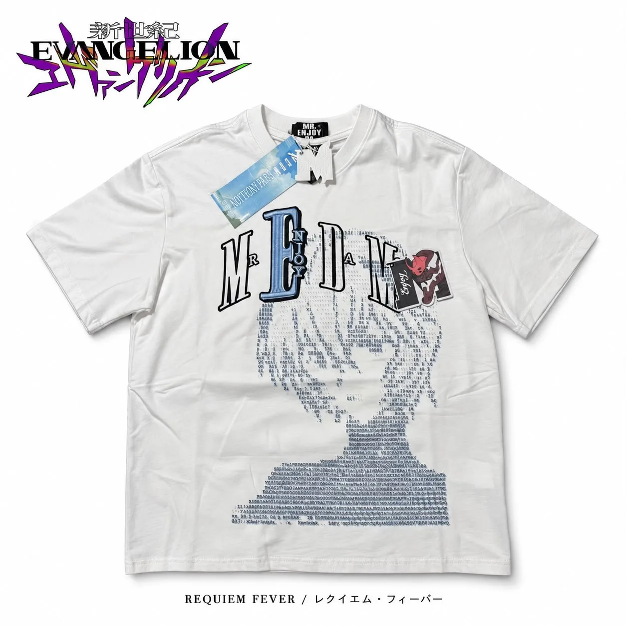 EVANGELION X MEDM TEE — WHITE